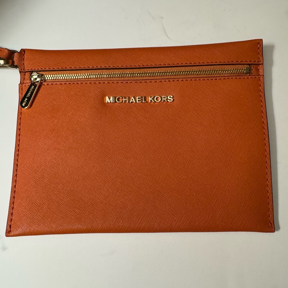 Michael Kors Vibrant Orange Wristlet